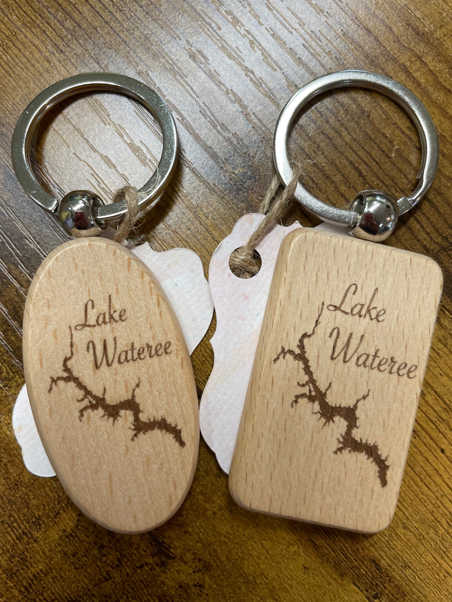 Lake Wateree Wood Keychains