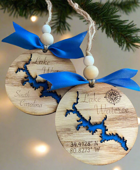 Lake Wateree Wood Ornament